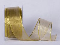 Furlanis Stofband van Italiaanse Lurex, 40 mm x 25 m, Goudkleurig