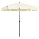 vidaXL Strandparasol 200x125 cm zandgeel