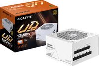 Gigabyte UD1000GM PG5 ICE Voeding – 1000W – Wit – ATX 3.1 Ready – 80 PLUS Gold – PCIe 5.1 (12+4 pin) – Volledig Modulair – Ultra Durable