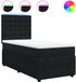 vidaXL Boxspring met matras fluweel zwart 80x200 cm
