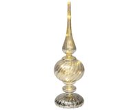 Decoris Lumineo Micro LED kerstdecoratie glas zilver 30 cm