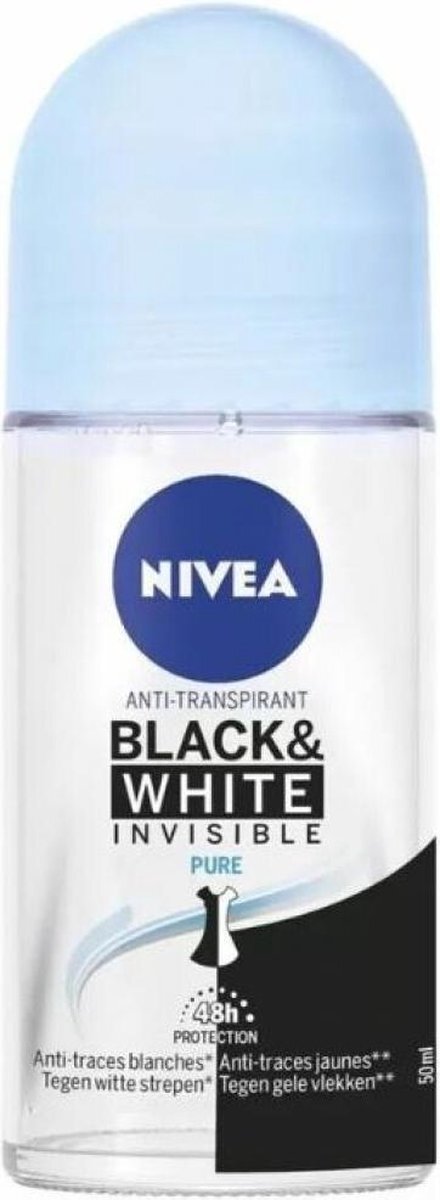 Nivea Deodorant Roller Invisible Black & White Pure 50 ml