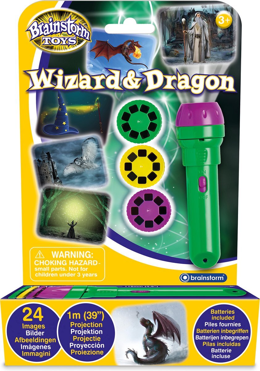 Brainstorm Toys Wizard & Dragon Torch zaklampprojector
