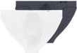 HOM Heren slip / onderbroek 2 pack Premium Cotton Wit/Grijs Maat L