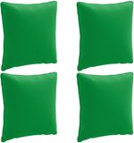 vidaXL 4-Delige Rugkussens PUTTEN 4 pcs 100% Polyester Groen