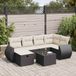 Maison Exclusive - Ensemble de meubles de jardin 7 pièces avec canapé et coussins, noir, en polyrotin