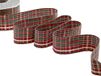 Furlanis T165/40_46_20 Klassiek Tartan Lint met Lurex, Stof/Weefsel, Geel, 11.5x11.5x6 cm
