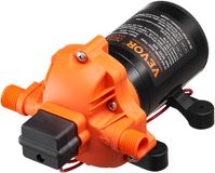 Vevor 12v Membraanpomp 1.8gpm 6.81l/Min 3-Kamer Waterpomp Drukschakelaar 60w
