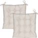 Anna's Collection Stoelkussen gewatteerd - 2x - zand/beige - 38 x 38 cm