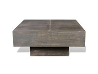 Maison Exclusive - Table basse, brun foncé, carré, manguier massif