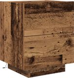 vidaXL Nachtkastje Oudhout 45 x 40 x 55 cm Bewerkt hout