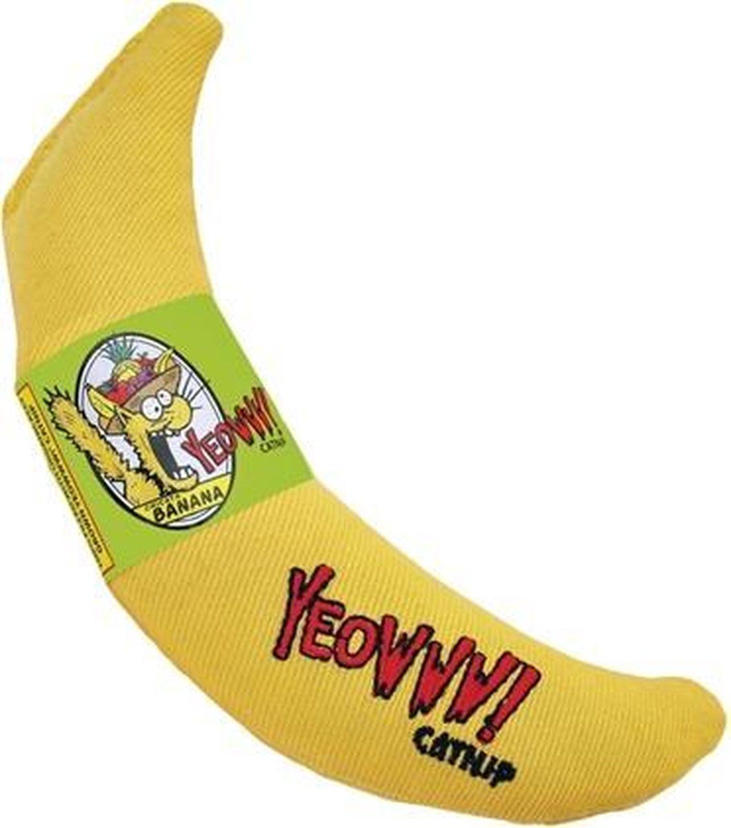 YEOWWW banaan met catnip - 18 cm - 1 stuks