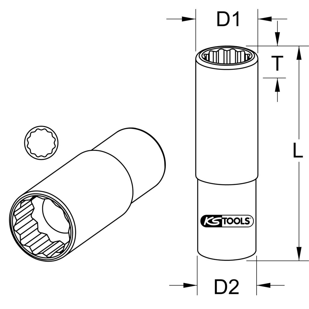 KSTools 917.1276 - Dopsleutels & dopsleutelsets