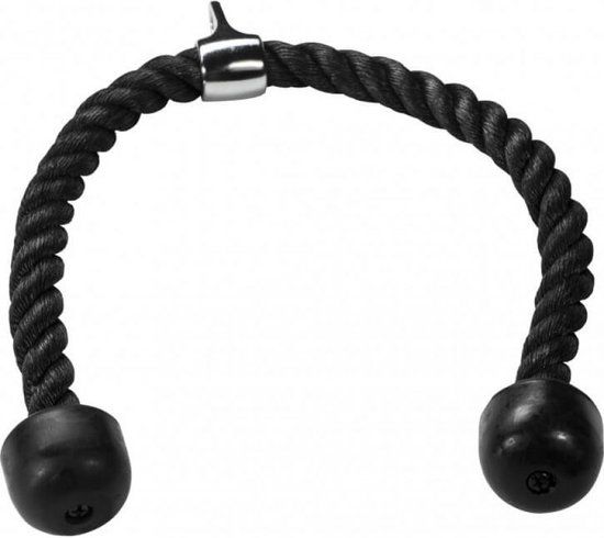 Gorilla Sports Triceps Touw - 85 cm - Nylon - Zwart