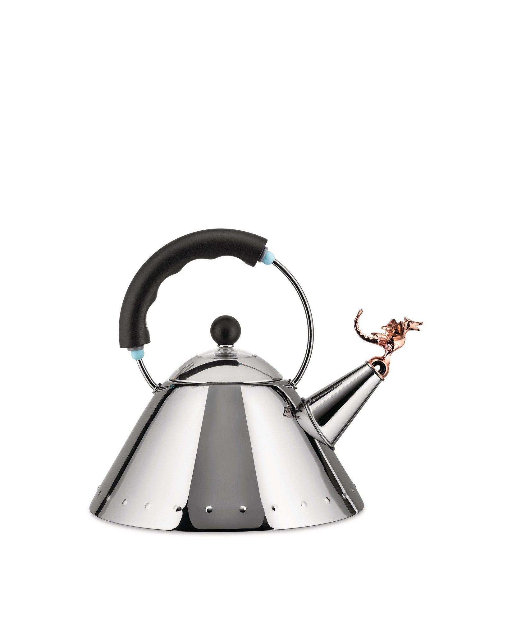 Alessi Tea Rex Fluitketel Zwart - 2 Liter