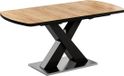 Vicco Eetkamertafel Chinto, Zwart/Eiken rustiek, 120-160 x 80 cm Uitschuifbaar