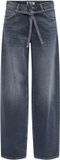ONLY Onlgianna Mw Straight Dnm Dot003 Noos barrel jeans - donkerblauw