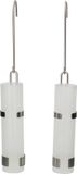 Merkloos Radiator Luchtbevochtigers 2 stuks Wit Glas/RVS