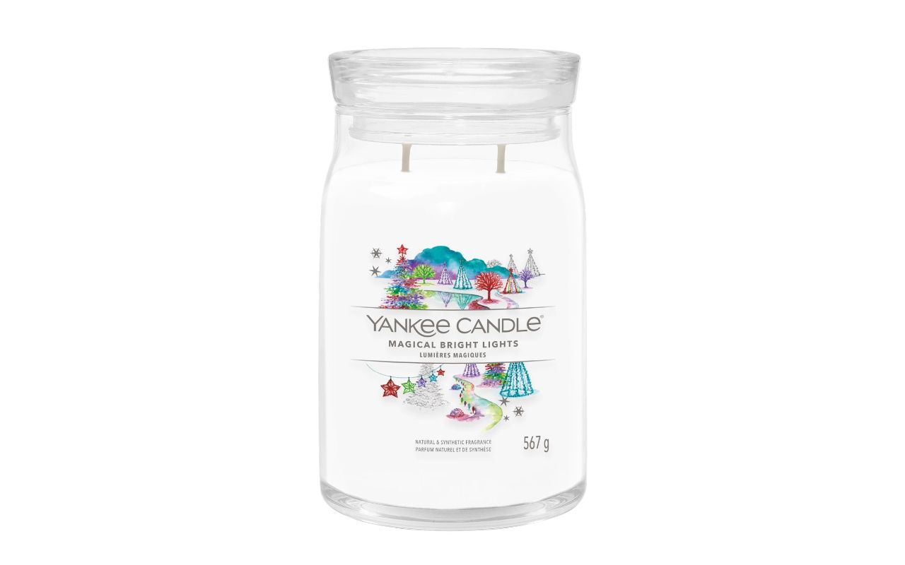 Yankee Candle Magical Bright Lights Signature Large Jar - Cylinder - White - 90 Hours