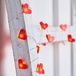 Lights4fun, 20 LED-lichtjes, micro-hartvormige lichtketting met timer, werkt op batterijen, geschikt voor Moederdag, Valentijnsdag, bruiloften, decoratie voor tienerkamers, kleur: rood
