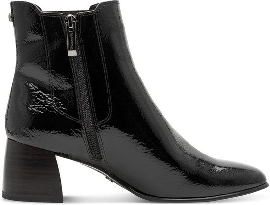 TAMARIS Essentials Women's Boots - Black Patent - Size 38 - Block Heel - Ankle Boots
