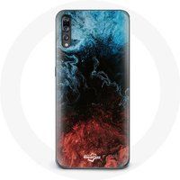 Maniacase Etui voor Huawei P20 - Abstracte Textuur - Rood, Zwart, Blauw