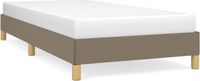 vidaXL Bedframe Stof Taupe 100x200 cm