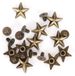 50 rivets en étoile, alliage de zinc, 14 mm, bronze