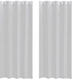 vidaXL Voile Gordijn Lichtgrijs 225 x 140 cm Polyester 2 stuks