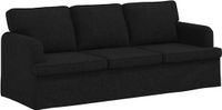 vidaXL Bank Zwart Stof 201 x 80 x 85 cm