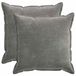 vidaXL Kussensloop 2 st houten donkergrijs 80 x 80 cm chenille stof