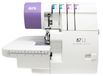 Machine à surjeter avec 2/3/4 fils, moteur sans balais, 1300 points par minute, blanc