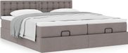 Maison Exclusive - Cadre de lit ottoman avec matelas taupe, 200x200 cm, textile