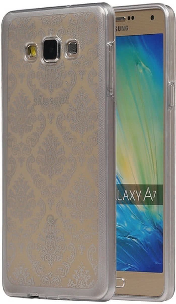 Best Cases Zilver Brocant TPU back case cover hoesje voor Samsung Galaxy A7 (2018)