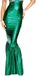 Forplay Zeemeerminrok voor dames, met hologramafwerking, Halloween maxi-rok, Groen, M-L