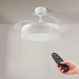 Ledme M - Witte led-plafondventilator met 36 W licht en afstandsbediening