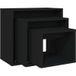 Maison Exclusive Tables Gigognes 3 Pcs Noir Aggloméré