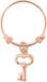 CO88 Collection 8CR-10002-54 - Bague en acier avec pendentif - clé - taille 54 - couleur rose