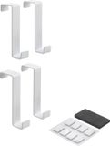 Metaltex Deurhaak Set - 4 Stuks - Wit met Antislip Pads