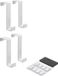 Metaltex Deurhaak Set - 4 Stuks - Wit met Antislip Pads