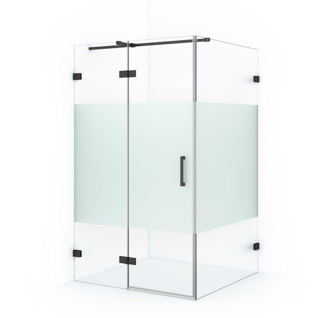 Maxaro Douchecabine Diamond 120x80cm 8mm Helder Veiligheidsglas Zwart Chroom