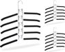 Merkloos Relaxdays Ruimtebesparende Kledinghanger - 3 Stuks - Set - Antislip - 5 in 1 - Zilver-Zwart