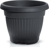 Prosperplast Roma Garden Plantenpot/Bloempot - Antraciet - Kunststof - D27,5 x H27,5 cm