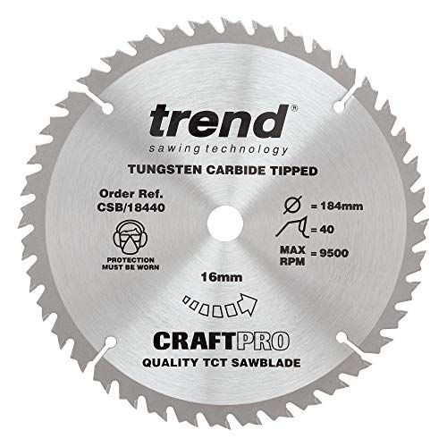 Trend CraftPro Crosscut TCT Saw Blade - 184mm x 40T x 16mm