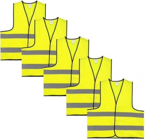 Ciclón Sports Veiligheidshesje - Veiligheidsvest - Kind - Geel - 5 stuks