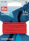 Prym 971303 anorakoord 3 mm rood, 100% PAN, Ø