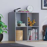Vida Designs Durham Cube Boekenkast Opbergorganizer Woonkamer Boekenplank Home Kantoormeubilair (4 kubus, grijs)