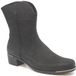 Durea 9753 Cowboylaarzen Vrouwen Zwart Nubuck Ritssluiting Blokhak 3-4 cm Puntige neus Wijdte E
