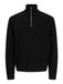 Jack & Jones Trui Jprblamilano Stitch Knit Half Zip S 12259664 Black Mannen Maat - S