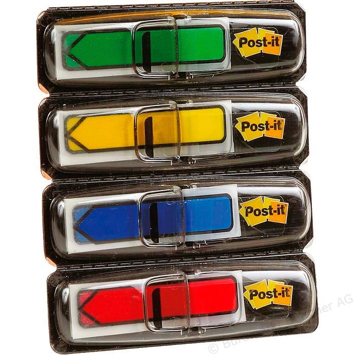 Post-it 684ARR3 Index Tabs - Blauw, Geel, Groen, Rood